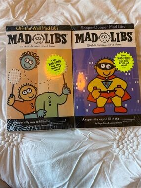 Kids Pack of 4 MAD LIBS word games. 4 topics. Sealed. Price for four!